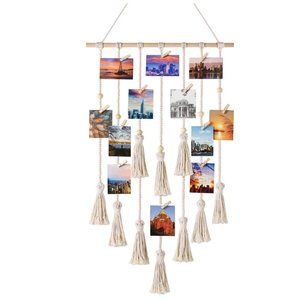 Anthropologie Macrame Photo Wall Display